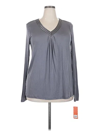 Apt. 9 Long Sleeve Blouse In Gray