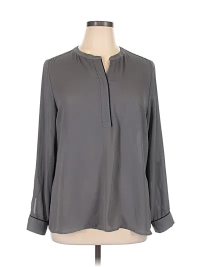Pre-owned Apt. 9 Long Sleeve Blouse In Gray