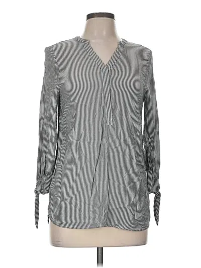 Pre-owned Apt. 9 Long Sleeve Blouse In Gray