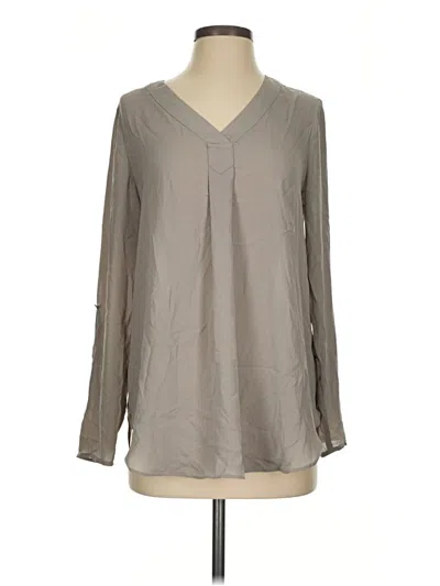 Pre-owned Apt. 9 Long Sleeve Blouse In Gray