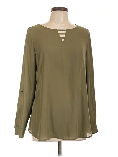 Pre-owned Apt. 9 Long Sleeve Blouse In Green