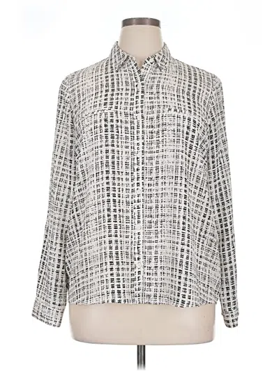Pre-owned Apt. 9 Long Sleeve Blouse In Ivory