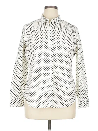 Pre-owned Apt. 9 Long Sleeve Blouse In Ivory