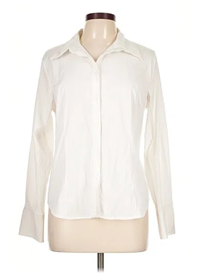Pre-owned Apt. 9 Long Sleeve Blouse In Ivory