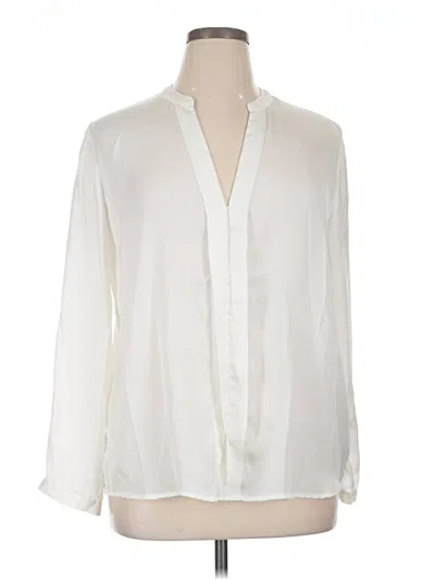 Pre-owned Apt. 9 Long Sleeve Blouse In Ivory