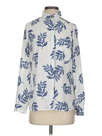 Pre-owned Apt. 9 Long Sleeve Blouse In Ivory