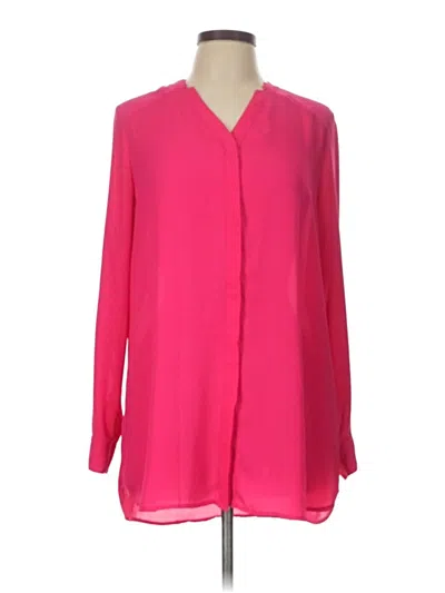 Pre-owned Apt. 9 Long Sleeve Blouse In Pink