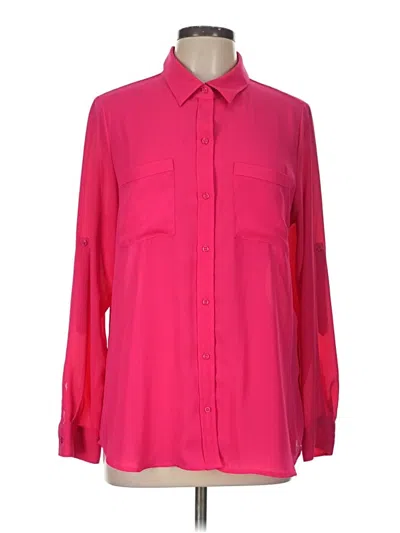 Pre-owned Apt. 9 Long Sleeve Blouse In Pink