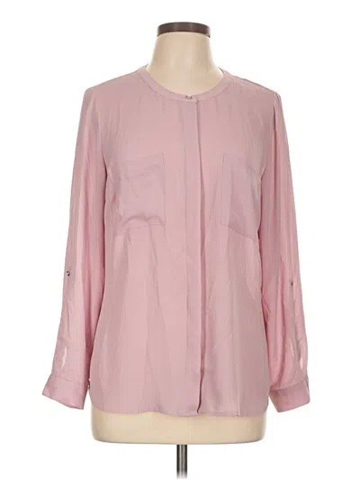 Pre-owned Apt. 9 Long Sleeve Blouse In Pink