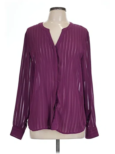 Pre-owned Apt. 9 Long Sleeve Blouse In Purple