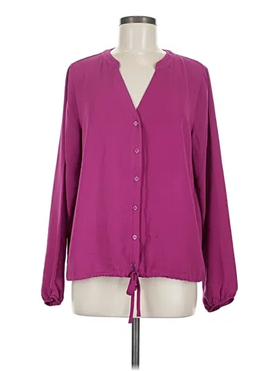 Pre-owned Apt. 9 Long Sleeve Blouse In Purple