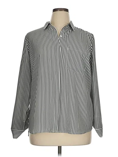 Pre-owned Apt. 9 Long Sleeve Blouse In Silver