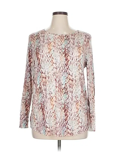 Pre-owned Apt. 9 Long Sleeve Blouse In White