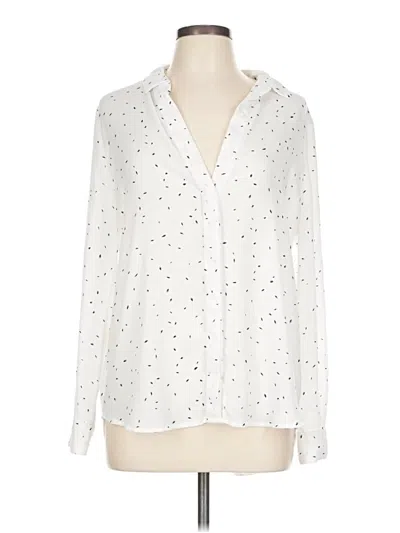 Pre-owned Apt. 9 Long Sleeve Blouse In White