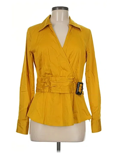 Pre-owned Apt. 9 Long Sleeve Blouse In Yellow