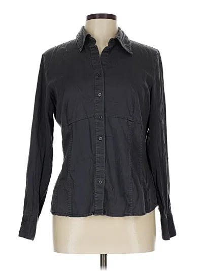 Pre-owned Apt. 9 Long Sleeve Button Down Shirt In Black