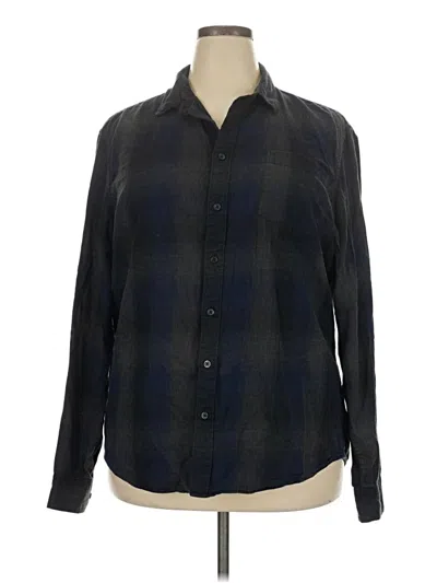 Pre-owned Apt. 9 Long Sleeve Button Down Shirt In Black