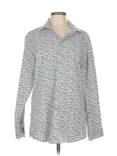 Pre-owned Apt. 9 Long Sleeve Button Down Shirt In Blue