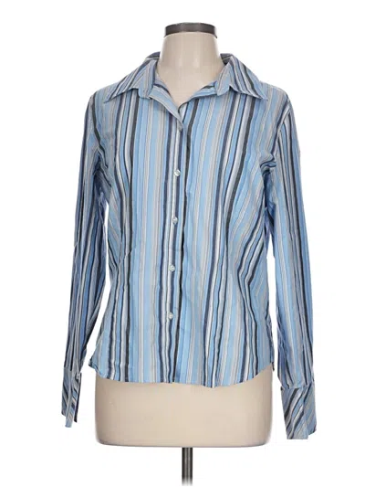 Pre-owned Apt. 9 Long Sleeve Button Down Shirt In Blue