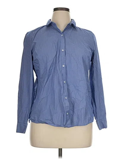 Pre-owned Apt. 9 Long Sleeve Button Down Shirt In Blue
