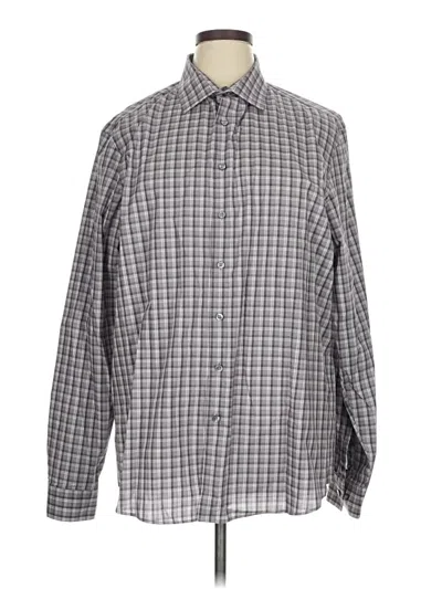 Pre-owned Apt. 9 Long Sleeve Button Down Shirt In Gray
