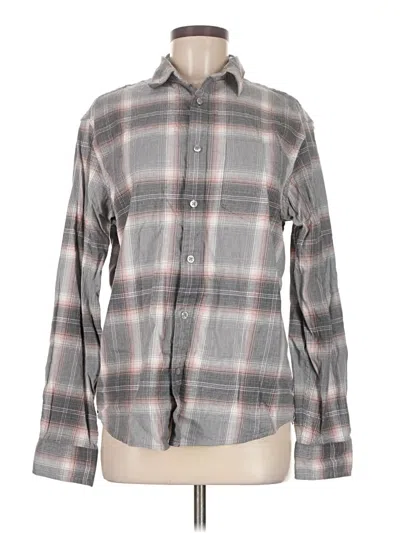 Pre-owned Apt. 9 Long Sleeve Button Down Shirt In Gray
