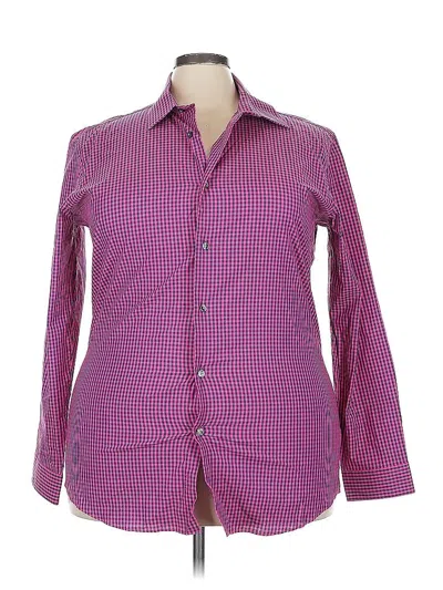 Pre-owned Apt. 9 Long Sleeve Button Down Shirt In Purple