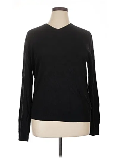 Pre-owned Apt. 9 Long Sleeve Top Black Crew Neck Tops