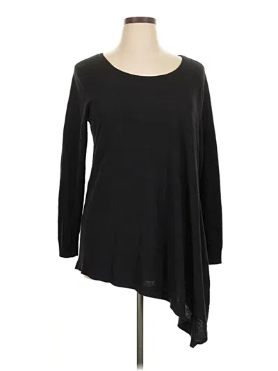 Pre-owned Apt. 9 Long Sleeve Top Black One Shoulder Neckline Tops
