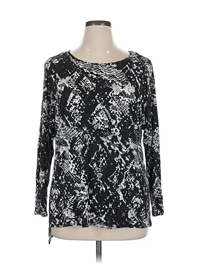 Pre-owned Apt. 9 Long Sleeve Top Black Scoop Neck Tops