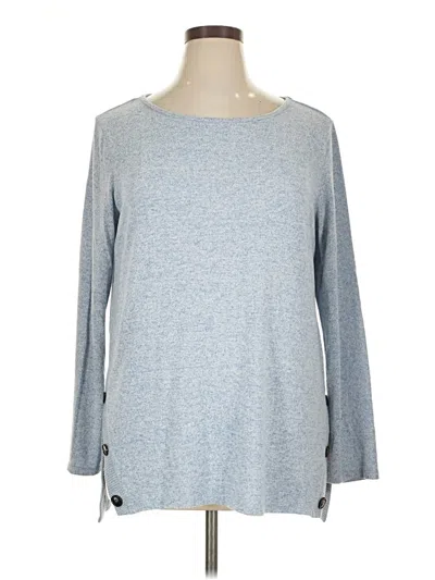 Pre-owned Apt. 9 Long Sleeve Top Blue Boatneck Tops