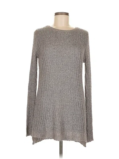 Pre-owned Apt. 9 Long Sleeve Top Gray Boatneck Tops