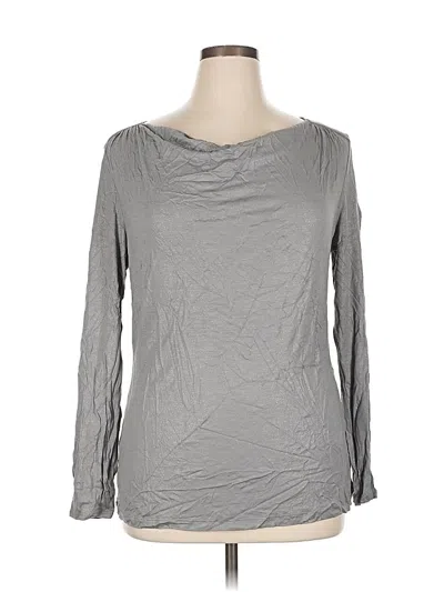 Pre-owned Apt. 9 Long Sleeve Top Gray Boatneck Tops