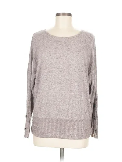 Pre-owned Apt. 9 Long Sleeve Top Gray Boatneck Tops