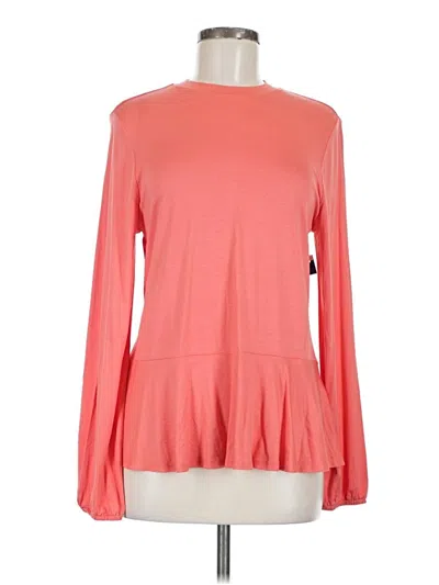 Pre-owned Apt. 9 Long Sleeve Top Pink Boatneck Tops