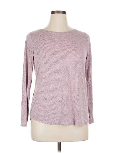 Pre-owned Apt. 9 Long Sleeve Top Pink Crew Neck Tops