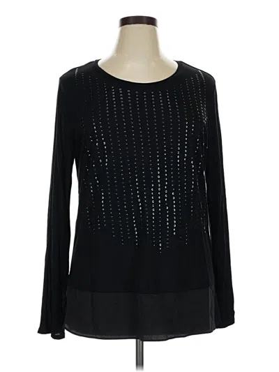 Pre-owned Apt. 9 Long Sleeve T-shirt In Black