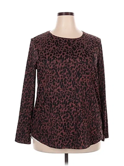 Pre-owned Apt. 9 Long Sleeve T-shirt In Brown