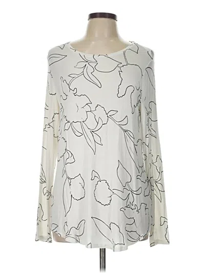 Pre-owned Apt. 9 Long Sleeve T-shirt In Ivory