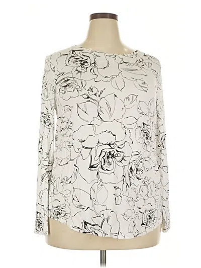 Pre-owned Apt. 9 Long Sleeve T-shirt In White