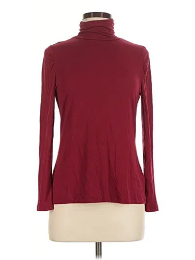 Pre-owned Apt. 9 Long Sleeve Turtleneck In Burgundy