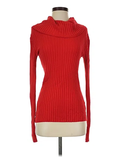Pre-owned Apt. 9 Long Sleeve Turtleneck In Red