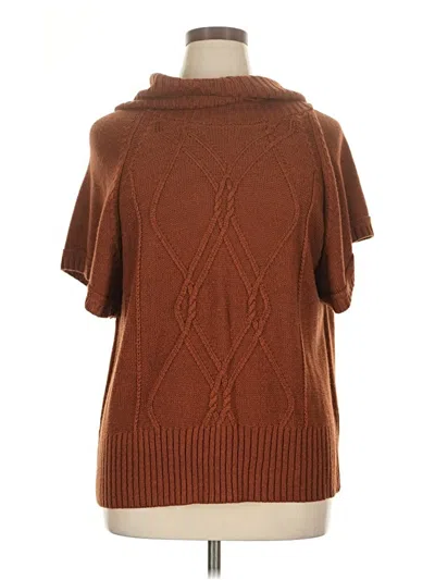 Pre-owned Apt. 9 Poncho In Brown