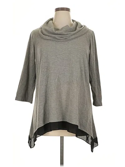 Pre-owned Apt. 9 Poncho In Gray
