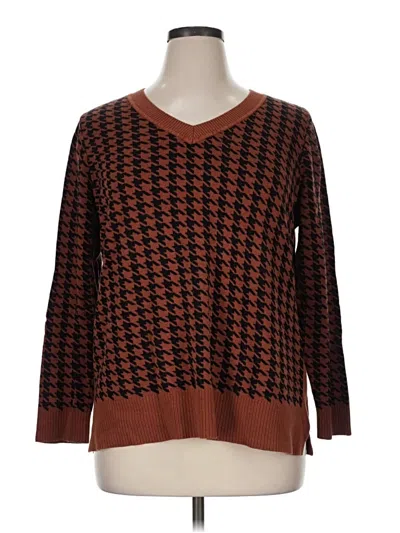 Pre-owned Apt. 9 Pullover Sweater In Brown