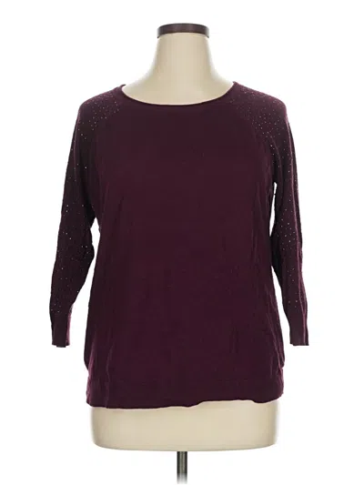 Pre-owned Apt. 9 Pullover Sweater In Burgundy