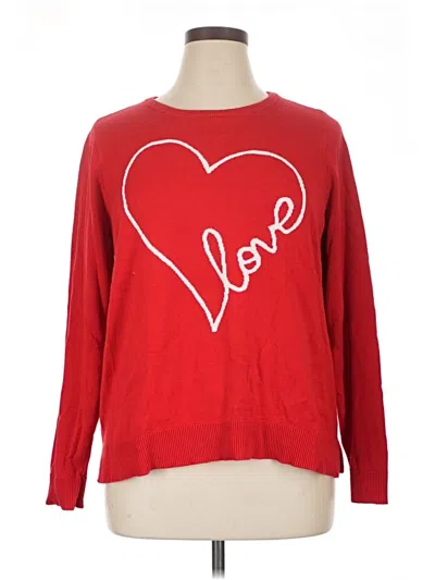 Pre-owned Apt. 9 Pullover Sweater In Red