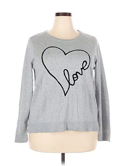Pre-owned Apt. 9 Pullover Sweater In Silver