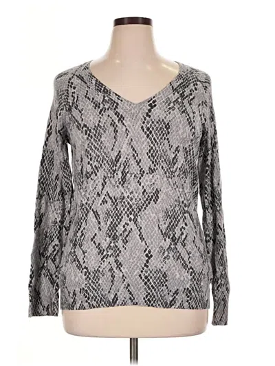 Pre-owned Apt. 9 Pullover Sweater In Silver