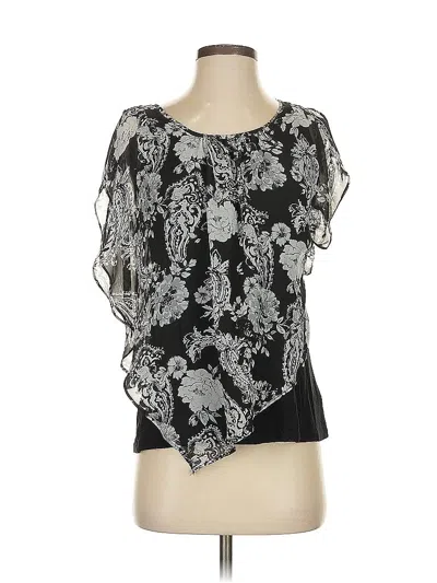 Pre-owned Apt. 9 Short Sleeve Blouse In Black